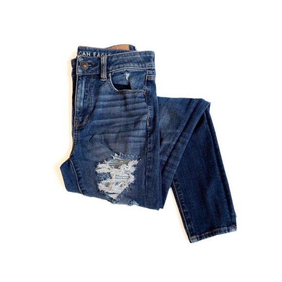 American Eagle next level stretch distressed high rise jegging size 4 ❤️ - Picture 2 of 7
